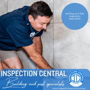 Building inspector evaluating waterproofing during home inspection service in Brisbane